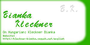 bianka kleckner business card